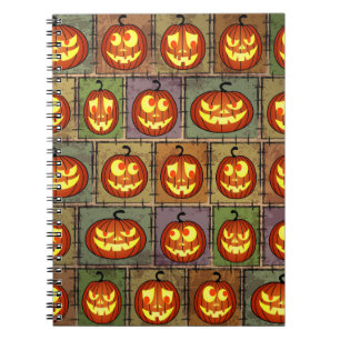 Shabby Halloween, Vintager Hintergrund. Notizblock