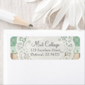 Shabby Hütte Chic Doily Country Rücksendeadresse (Insitu)