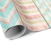 Shabby Hütte Chic Rose Rustic Wood Floral Geschenkpapier (Rolleneckpunkt)