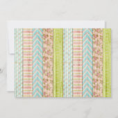 Shabby Hütte Pink Rose Baby Girl Birthday Foto Einladung (Rückseite)