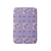 Shabby Lila Pansy Violet Blume Bath Mat Badematte (Vorderseite Vertikal)