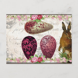 Shabby Oaster Bunny Postcard Feiertagspostkarte