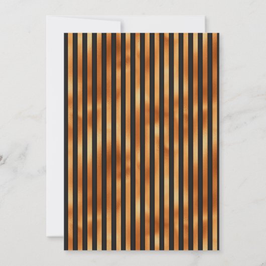 Shabby Orange und Black Gothic Einladung (Rückseite)