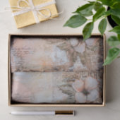 Shabby Peach Pink Floral Decoupage Seidenpapier (Geschenk)