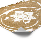 Shabby-Pergament und Spitzentabelle Poster (Ecke)