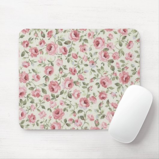SHABBY PETITE PINK ROSES MOUSEPAD (Mit Mouse)