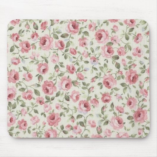 SHABBY PETITE PINK ROSES MOUSEPAD (Vorne)