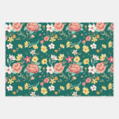 Shabby Pink Green Garden Geschenkpapier Set (Vorderseite)