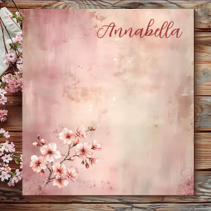Shabby Pink Grunge Vintag Floral Klein Notizblock