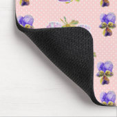 Shabby Pink Pansy florale Computer Maus Mat Pad Mousepad (Ecke)