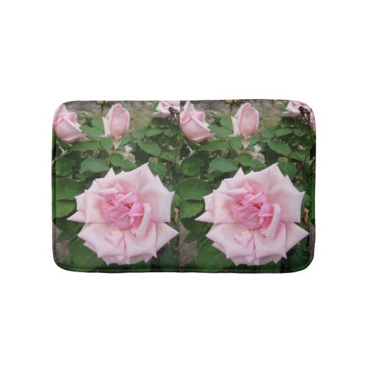 Shabby Pink Roses Rose Blume Bath Mat Badematte (Vorderseite)