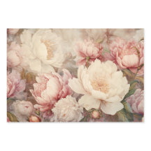 SHABBY ROMANTIC ROSE PEONY DEKORATIVE PAPIER SET