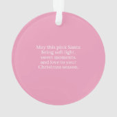 Shabby Rose Chic Pink Santa Romantic Santa Ornament (Rückseite)