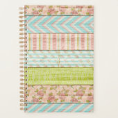 Shabby Rose Pastel Muster auf rustikale Hütte Holz Planer (Vorderseite)