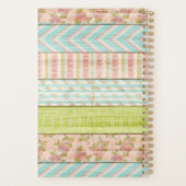 Shabby Rose Pastel Muster auf rustikale Hütte Holz Planer (Rückseite)