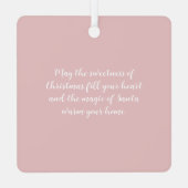 Shabby Rose Pink Chic Victorian Santa Claus Ornament Aus Metall (Rückseite)