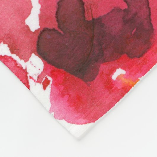 Shabby-rote Rosen, nahtloses Muster. Fleecedecke (Ecke)