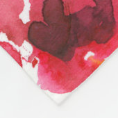 Shabby-rote Rosen, nahtloses Muster. Fleecedecke (Ecke)