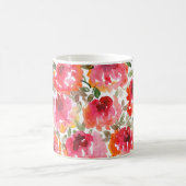 Shabby-rote Rosen, nahtloses Muster. Kaffeetasse (Mittel)