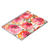 Shabby-rote Rosen, nahtloses Muster. Notizblock (Linke Seite)