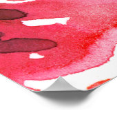 Shabby-rote Rosen, nahtloses Muster. Poster (Ecke)