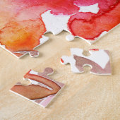 Shabby-rote Rosen, nahtloses Muster. Puzzle (Seite)