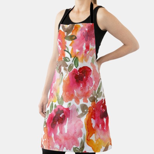 Shabby-rote Rosen, nahtloses Muster. Schürze (InSitu)