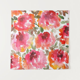 Shabby-rote Rosen, nahtloses Muster. Wandteppich