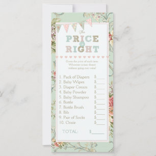 Shabby Rustic Chic Preiswert Baby Shower Spiel