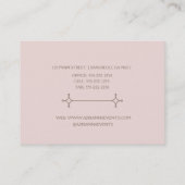 Shabby Rustic Country Chic Burlap Blush Bloral Visitenkarte (Rückseite)