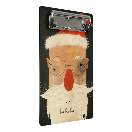 Shabby Santa Mini Klemmbrett (Schrägansicht)