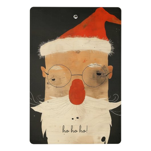 Shabby Santa Mini Klemmbrett (Rückseite)