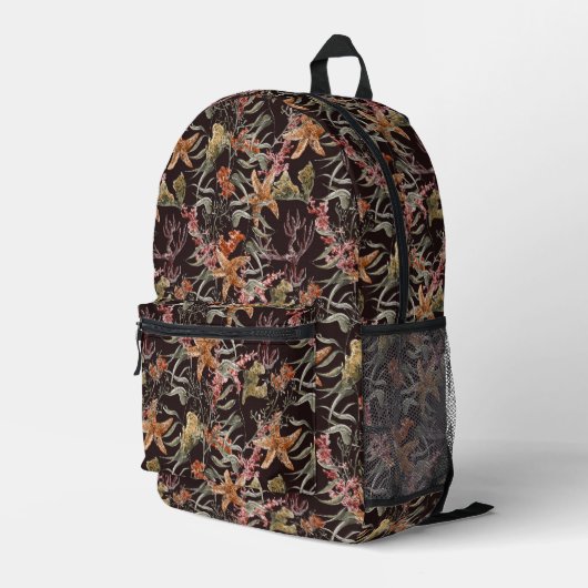 Shabby Sea Life Pattern Bedruckter Rucksack (Rückseitige Ecke Rechts)