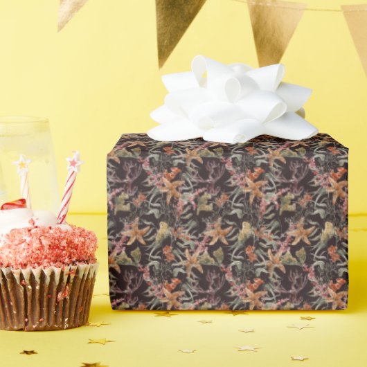 Shabby Sea Life Pattern Geschenkpapier (Geburtstagsparty)