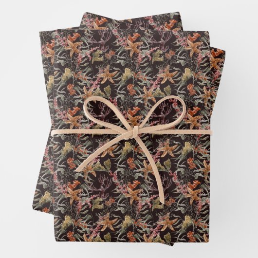 Shabby Sea Life Pattern Geschenkpapier Set (Beispiel)