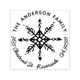 Shabby Snowflake Weihnachtsferienadresse Permastempel