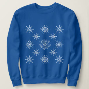 Shabby Snowflakes Patterns Winterurlaub Sweatshirt