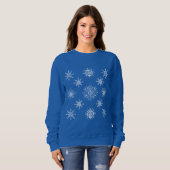 Shabby Snowflakes Patterns Winterurlaub Sweatshirt (Vorne ganz)