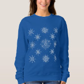 Shabby Snowflakes Patterns Winterurlaub Sweatshirt (Vorderseite)