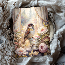 Shabby Sommerfenster mit Spatrosa Seidenpapier