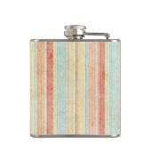 Shabby Stripes Monogramm Hip Flasche Flachmann (Rückseite)