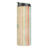 Shabby Stripes Monogramm Thermosbecher (Nach rechts gedreht)