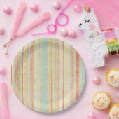 Shabby Stripes Muster Pappteller (Party)