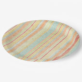 Shabby Stripes Muster Pappteller (Schrägansicht)