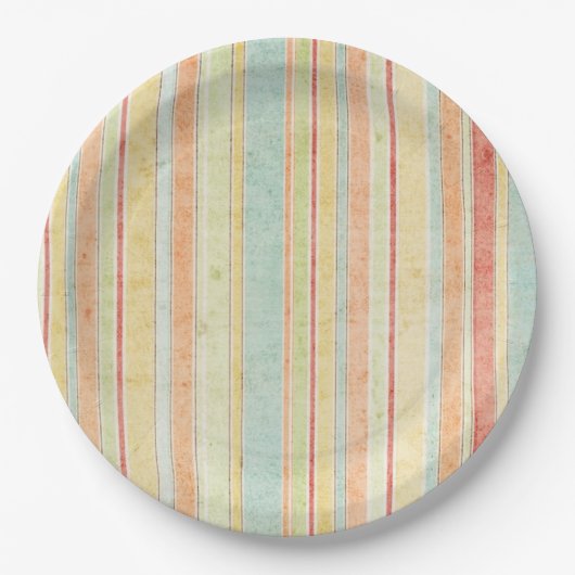 Shabby Stripes Muster Pappteller (Vorderseite)