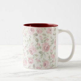 Shabby Sweet Petite Pink Roses Tasse