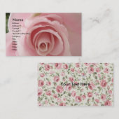 Shabby Sweet Rose Visitenkarte (Vorne/Hinten)