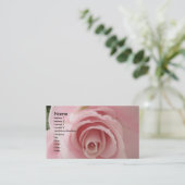 Shabby Sweet Rose Visitenkarte (Stehend Vorderseite)