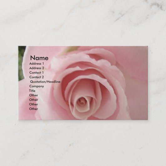 Shabby Sweet Rose Visitenkarte (Vorderseite)