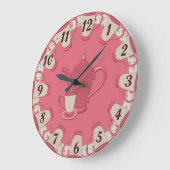 Shabby Tee Cup Wall Clock Große Wanduhr (Winkel)